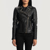 Andi Studded Black Leather Biker Jacket