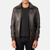 William Brown Leather Bomber Jacket