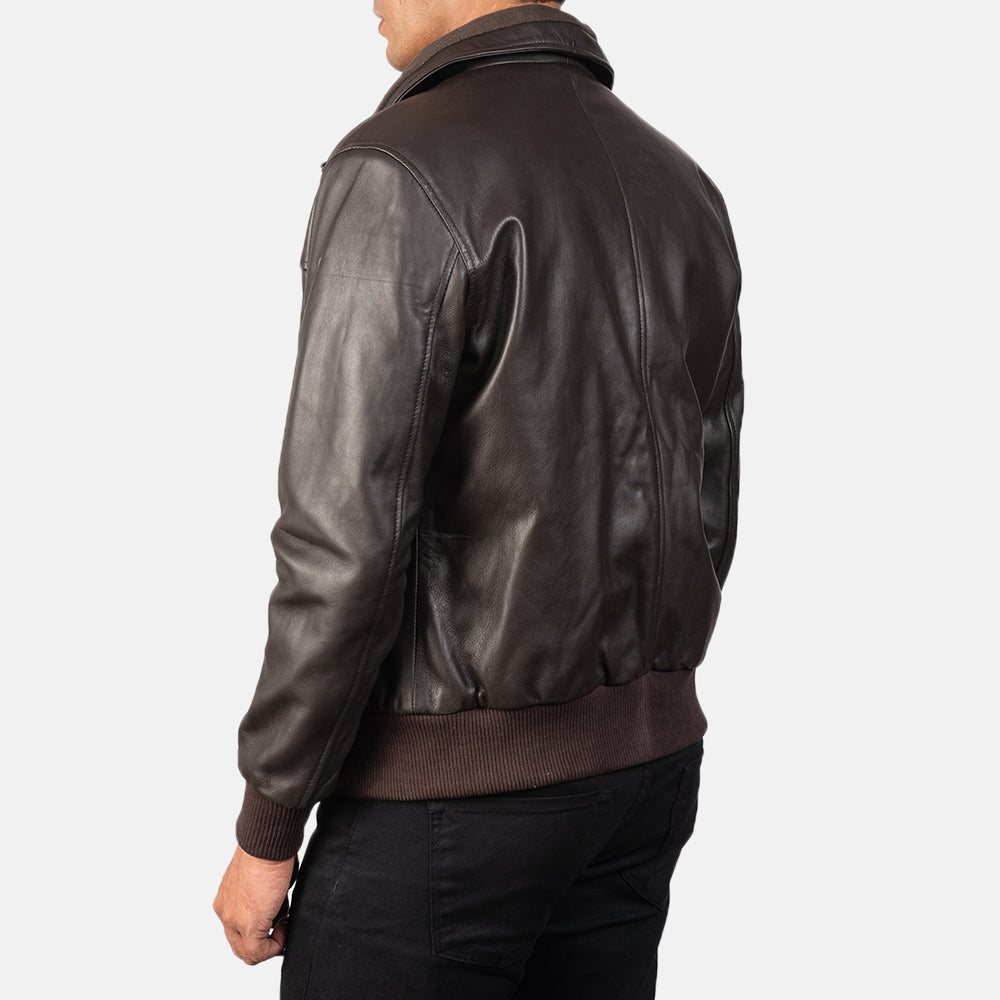 William Brown Leather Bomber Jacket