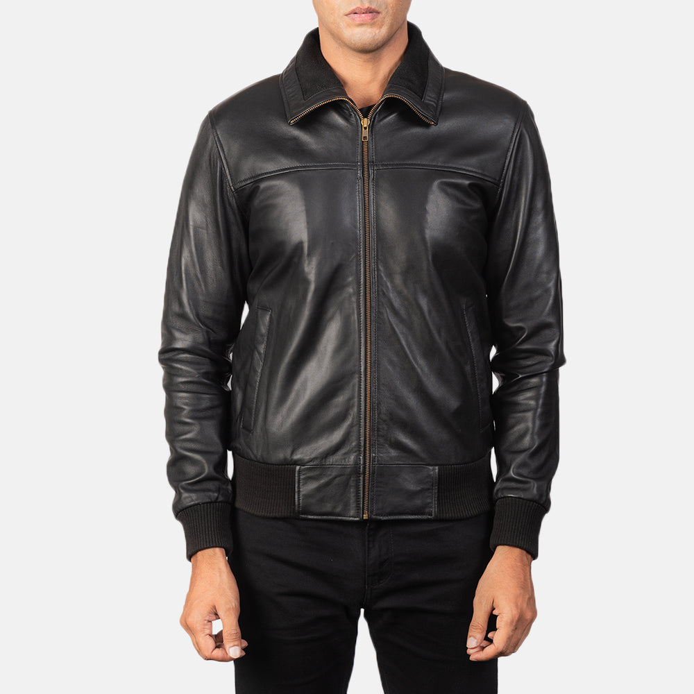 William Brown Leather Bomber Jacket