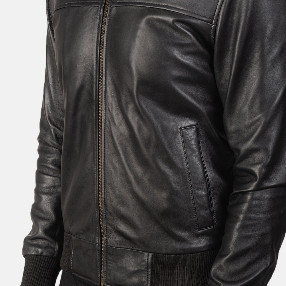 William Brown Leather Bomber Jacket