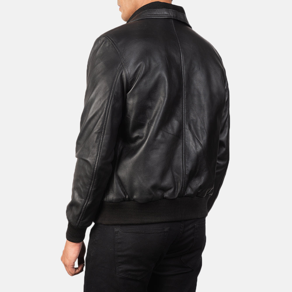 William Brown Leather Bomber Jacket