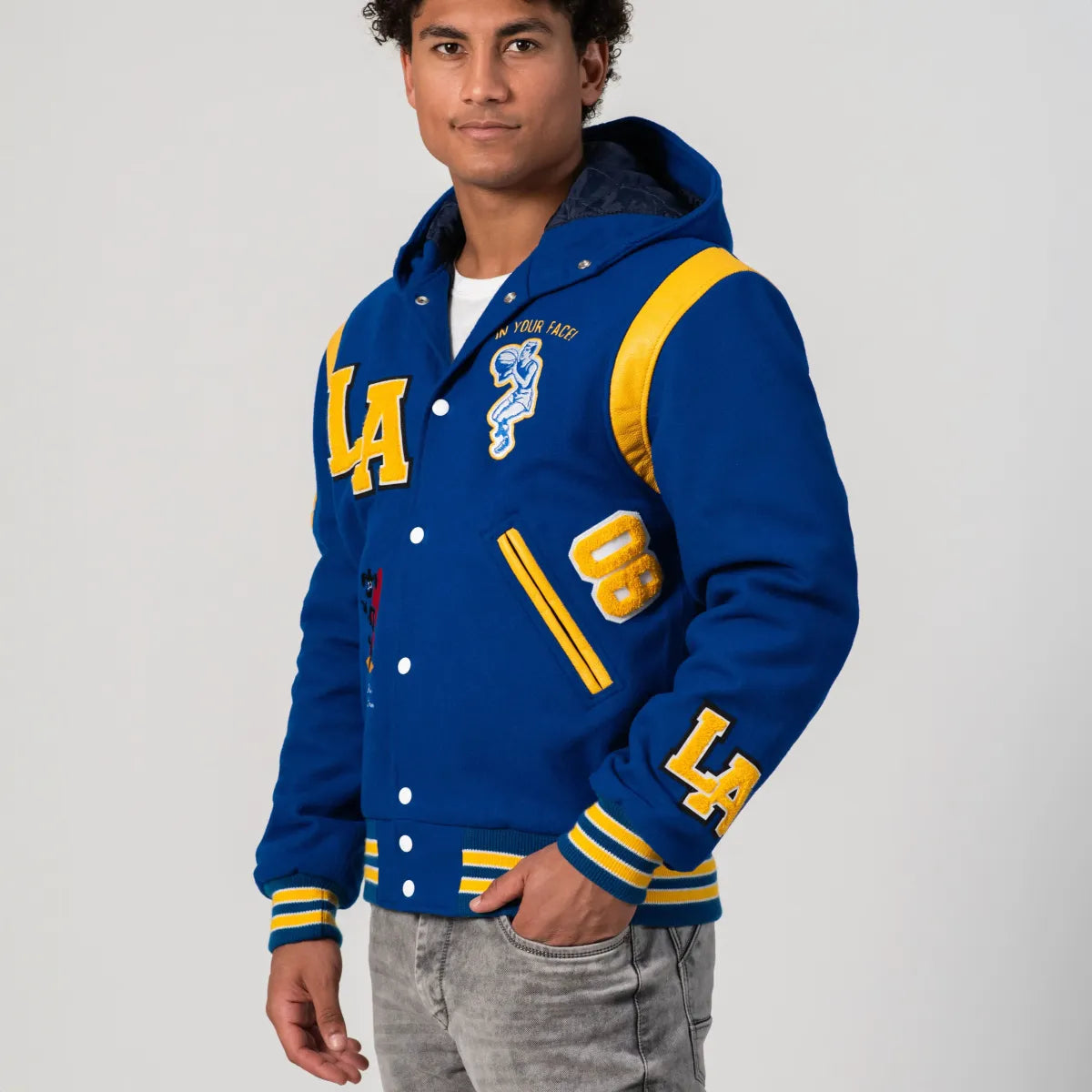 "Los Angeles Online Exclusive Hooded Letterman Jacket – Limited Edition Tribute to SoCal Style