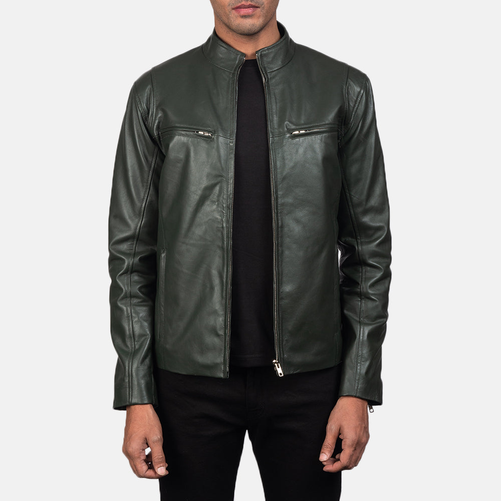 Liam Red Leather Biker Jacket