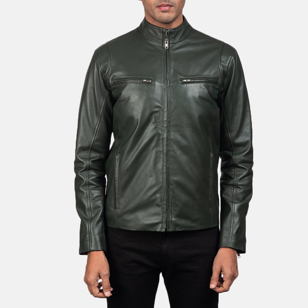 Liam Red Leather Biker Jacket