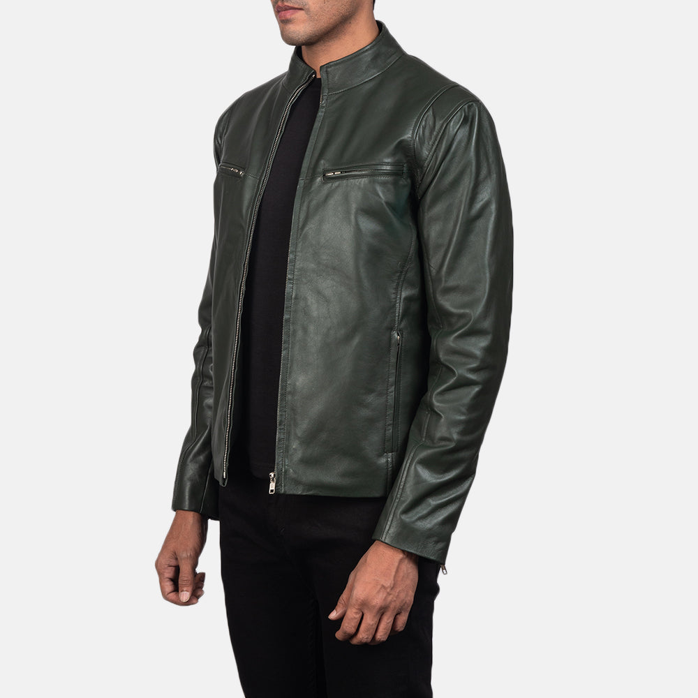 Liam Red Leather Biker Jacket