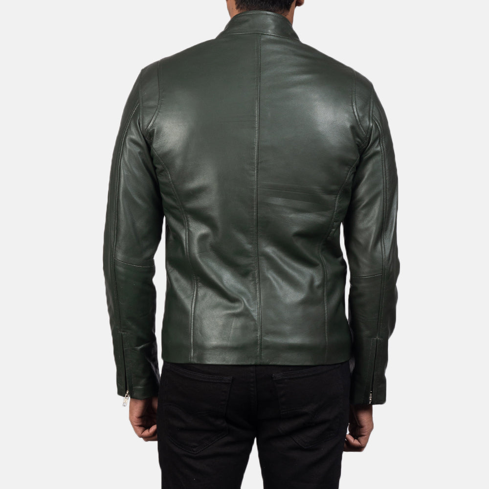 Liam Red Leather Biker Jacket