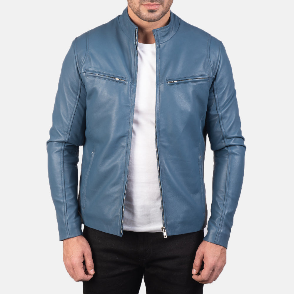 Liam Red Leather Biker Jacket