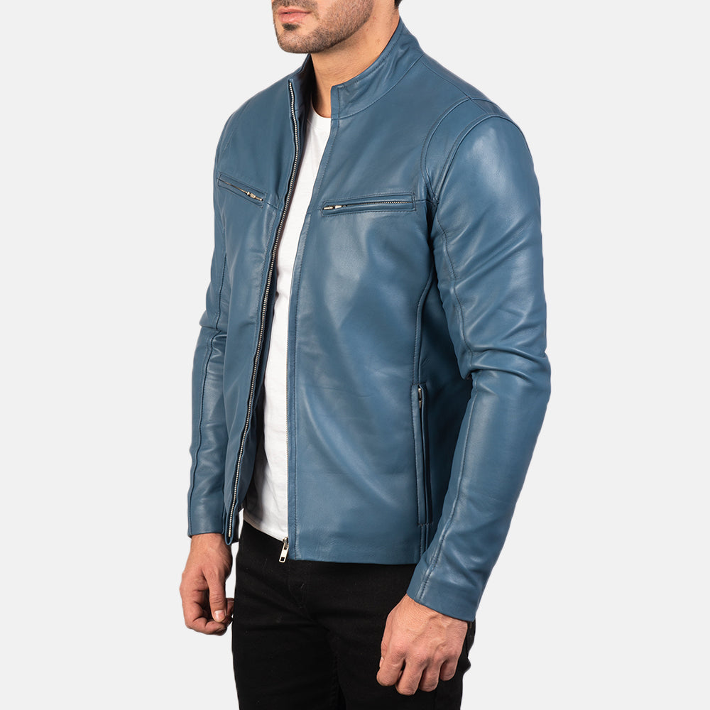 Liam Red Leather Biker Jacket