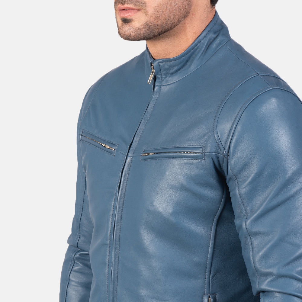 Liam Red Leather Biker Jacket