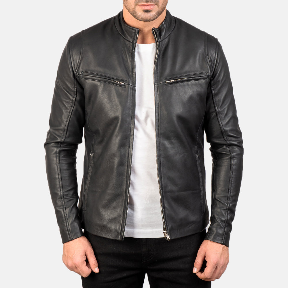 Liam Red Leather Biker Jacket