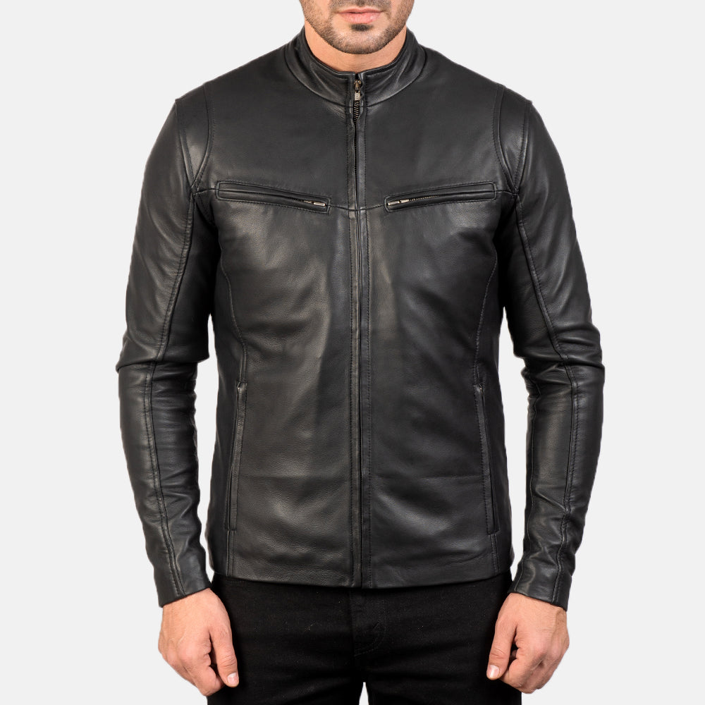 Liam Red Leather Biker Jacket