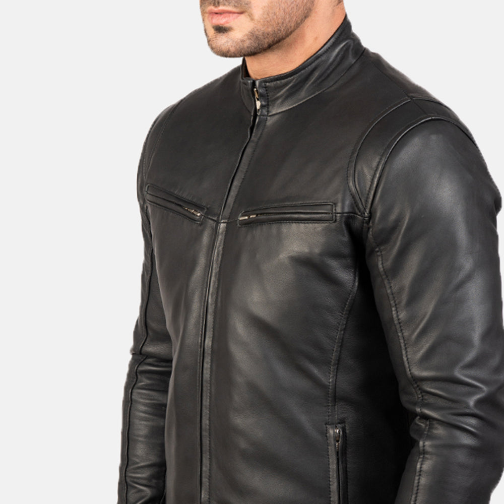 Liam Red Leather Biker Jacket