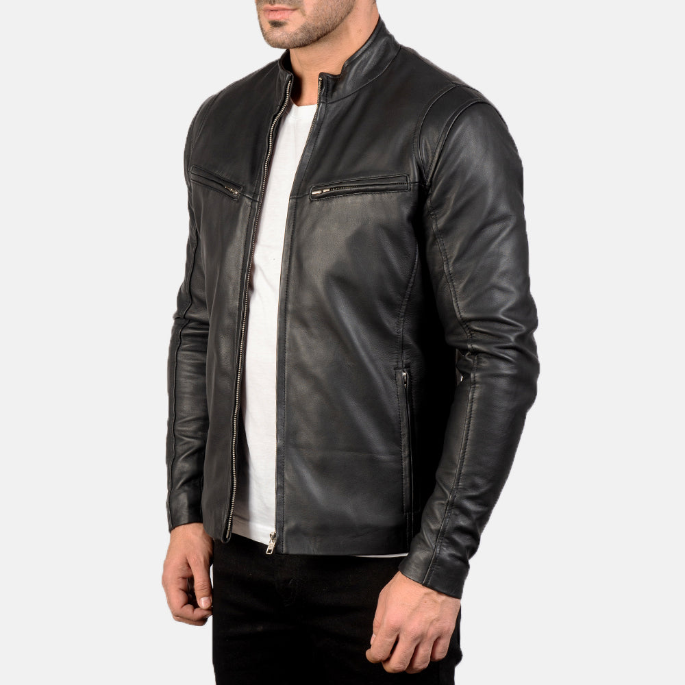 Liam Red Leather Biker Jacket