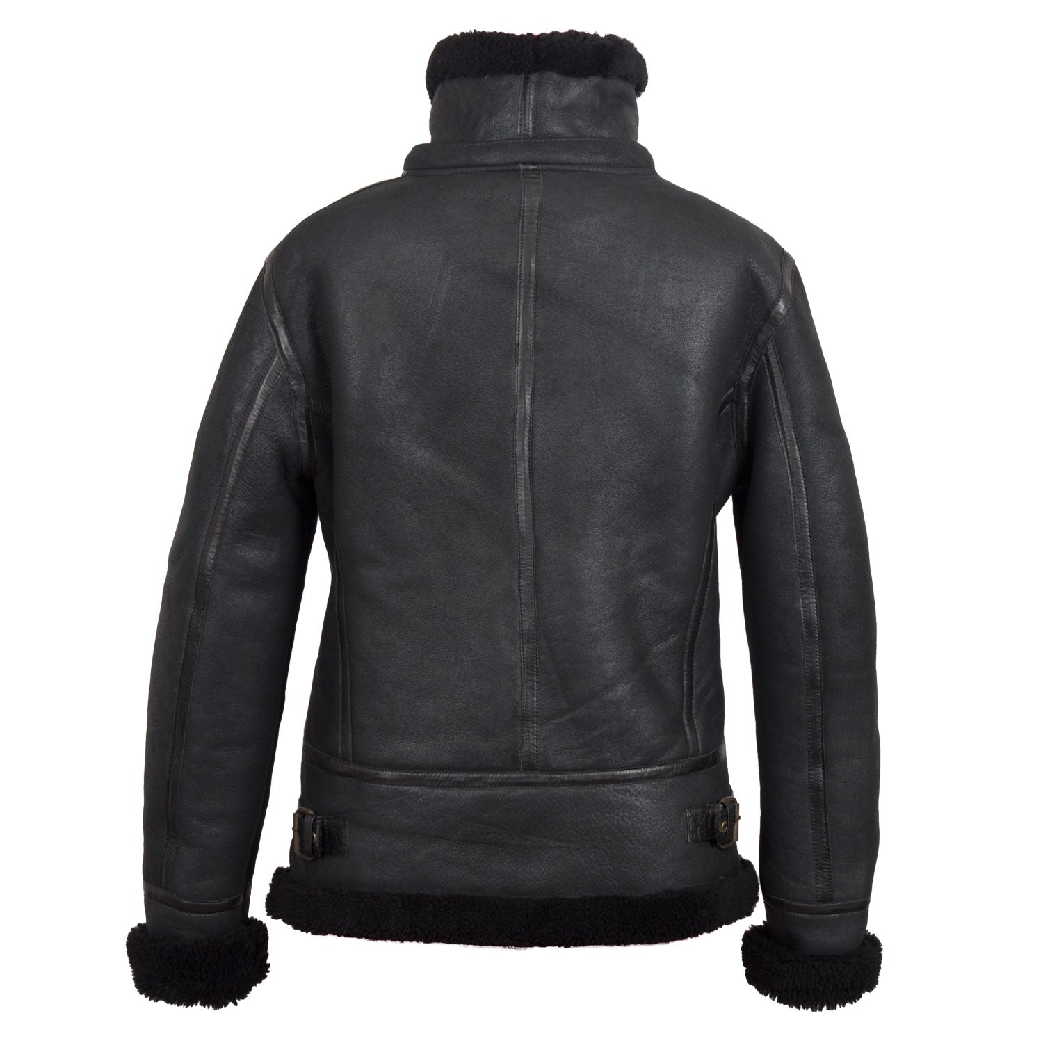 Andi Brown Hooded Shearling Sheepskin Leather Jacket