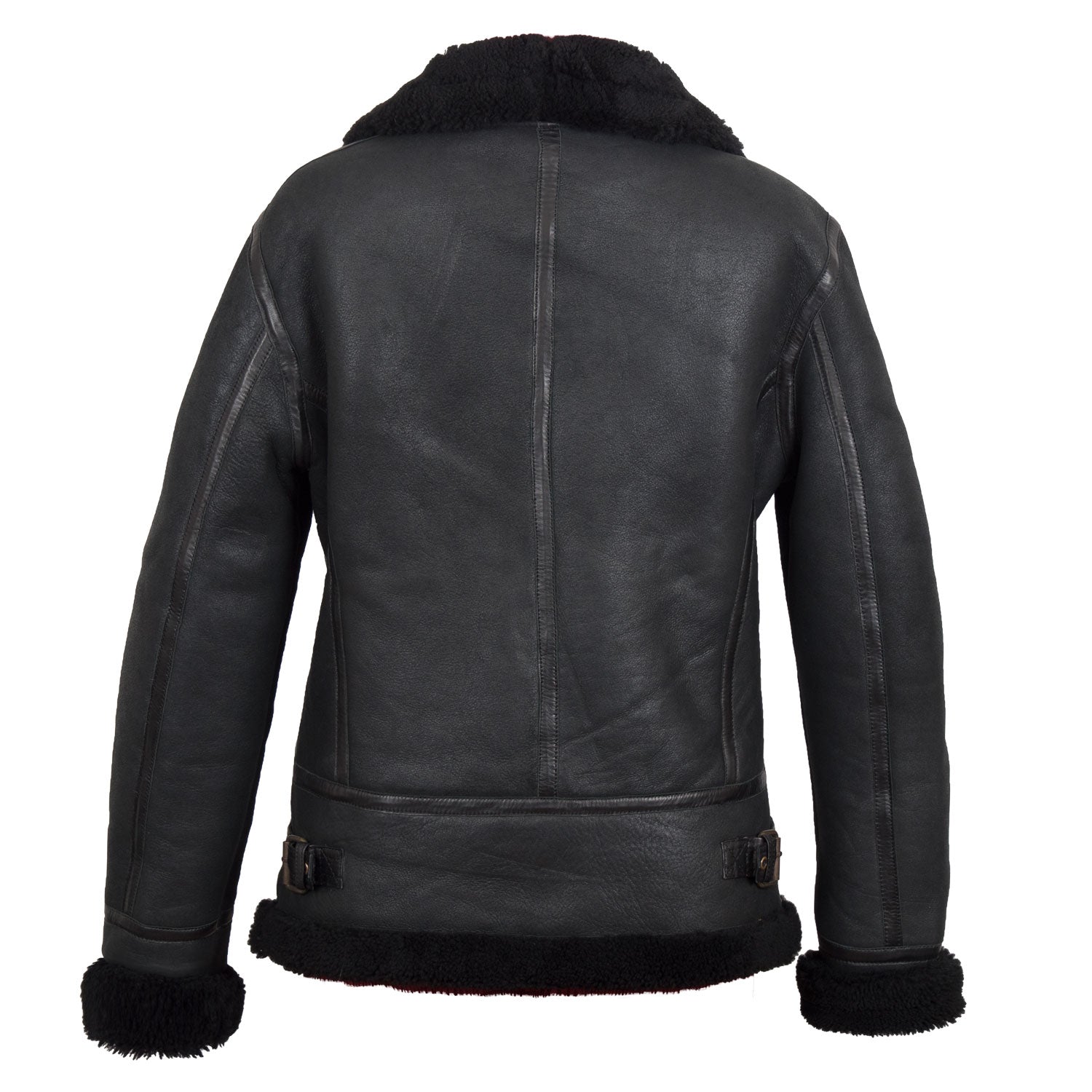 Andi Brown Hooded Shearling Sheepskin Leather Jacket