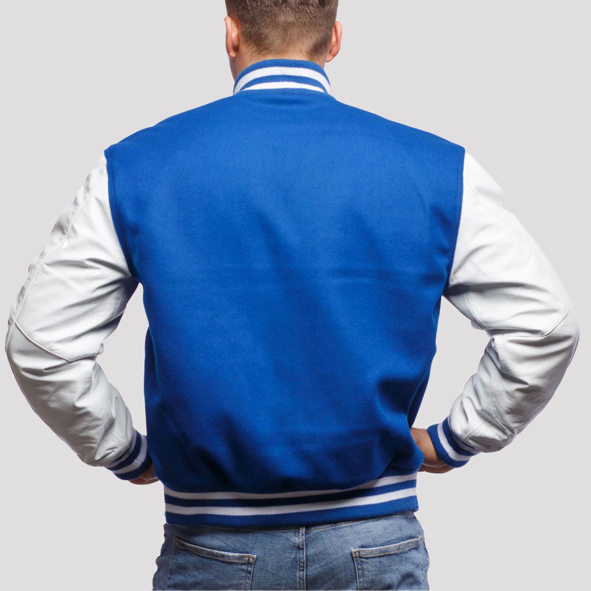 "Alexander Maroon Wool Body & White Leather Sleeves Varsity Jacket – Timeless Style & Premium Craftsmanship